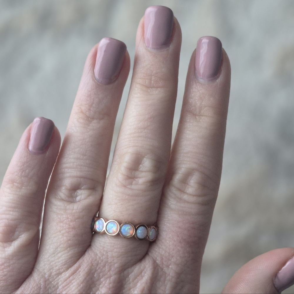 Opal Ring with Gold Band
